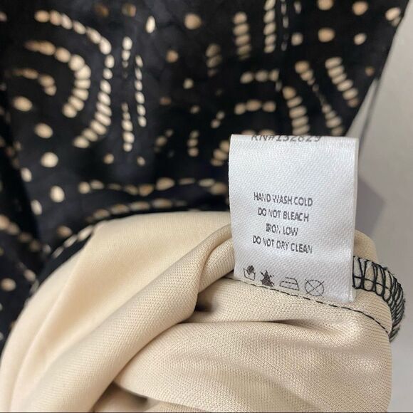 Revolve By the Way. Vicky Lace Eyelet Overlay Scalloped Black Mini Dress Size XS - Picture 13 of 13